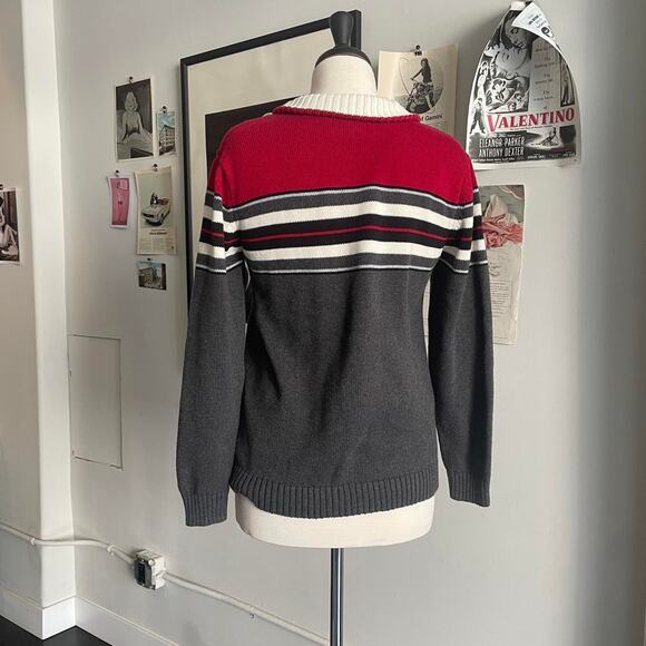 Vintage striped half zip up - Picture 5 of 6